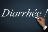 image représentant un tableau où une main écrit diarrhée à la craie