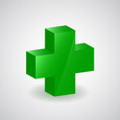 image représentant le symbole de la croix de santé en vert